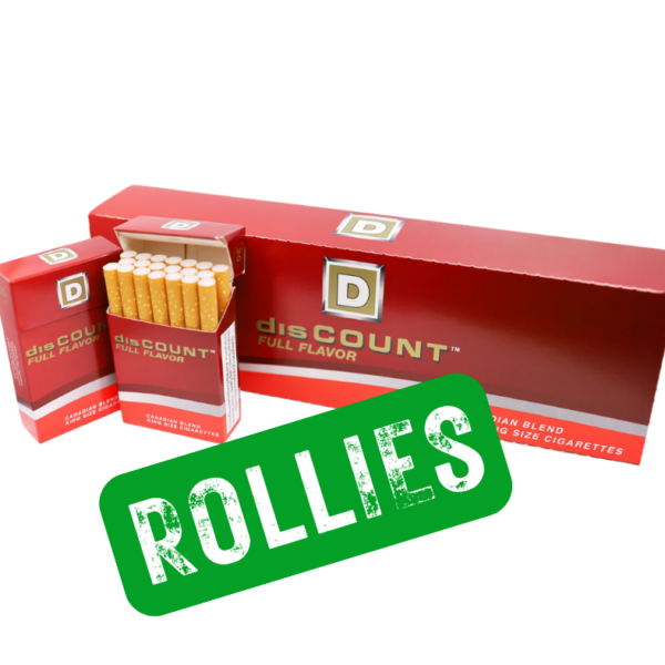 Bag of 200 disCOUNT Full Flavour rollies from Mohawk Smoke, shipped across Canada