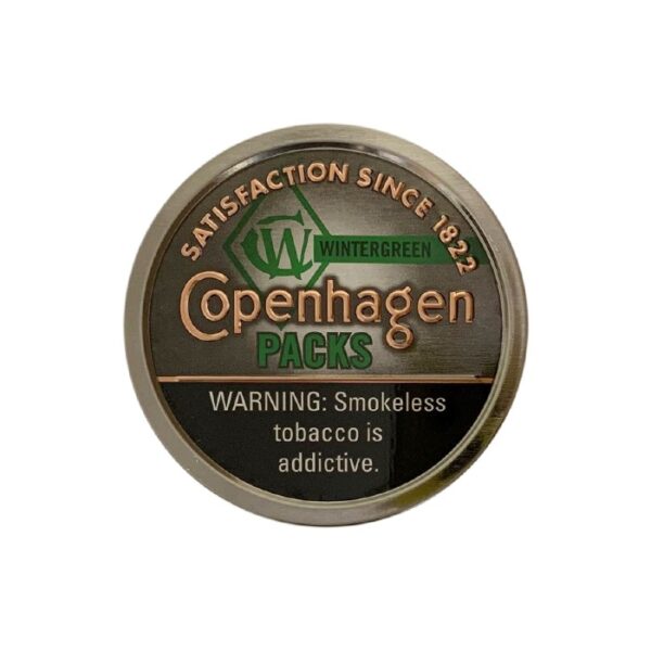 Copenhagen Packs Wintergreen Chewing Tobacco