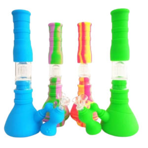 14 Inch Silicone Bong With Detachable Bubbler