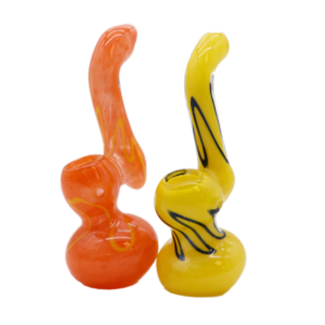 6" Two Toned Glass Bubbler