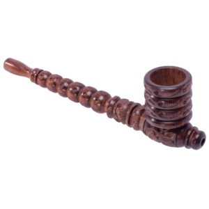 6" Carved Wooden Pipe